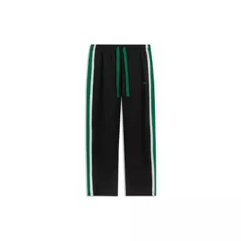 Li-Ning Полосатые цветные блоки прямые трикотажные брюки мужские низ черный AKLT597-2 XXL