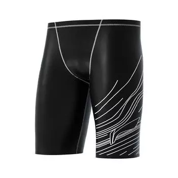 Li Ning полосатые облегающие профессиональные быстросохнущие шорты для плавания мужские купальные костюмы черные ASLT091-10 M