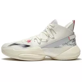 Li-Ning Power 8 V2 Ванильно-белые мужские кроссовки Антарктически-серый ABPS001-1 43