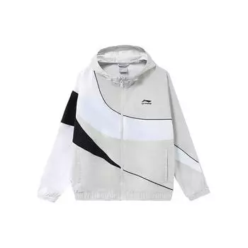 Li-Ning Повседневная цветная куртка с капюшоном Мужские куртки Белые AFDR765-3 L