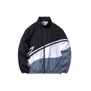 Li Ning Повседневная спортивная куртка на молнии с длинным рукавом унисекс куртки стандарт-черный AJDQ036-3 M