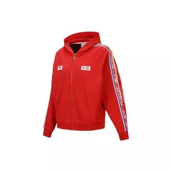 Li Ning Повседневная спортивная куртка с капюшоном и длинным рукавом Женские куртки Красная AWDP392-1 XXL