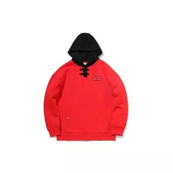 Li-Ning Повседневная спортивная толстовка с капюшоном Daily Prosperity Series, мужская толстовка с капюшоном, красная AWDR019-2 M