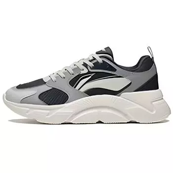 Li-Ning Повседневные амортизирующие нескользящие износостойкие дышащие легкие низкие кроссовки мужские кроссовки черные серые ARSS057-3 43