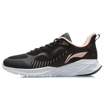 Li Ning повседневные амортизирующие светоотражающие износостойкие нескользящие низкие кроссовки женские кроссовки серые черные ARSR046-3 36