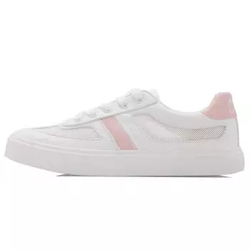 Li Ning повседневные дышащие кроссовки для скейтбординга с низким верхом женские кроссовки розовые белые AGCQ434-2 37