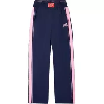 Li Ning Повседневные минималистичные цветные блоки Прямые свободные трикотажные спортивные брюки Женские брюки Deep-Navy AYKV620-3 M