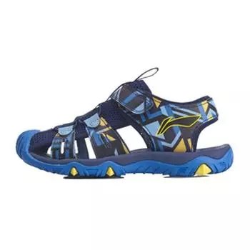 Li Ning повседневные сандалии на липучке детские сандалии синие YKUQ012-7 35