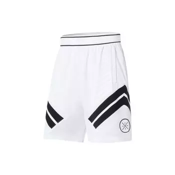 Li-Ning Повседневные спортивные баскетбольные шорты Color Block, мужские шорты белого цвета AAPS039-2 XXL