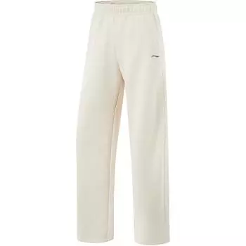 Li Ning повседневные удобные дышащие универсальные трикотажные спортивные брюки женские низы Swan-White AKLU916-6 S