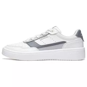 Li-Ning Повседневные универсальные низкие кроссовки женские кроссовки белые серые AGCT402-4 35