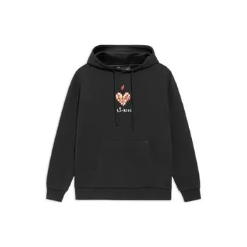 Li-Ning повседневный спортивный пуловер с капюшоном, топы унисекс, черный AWDS593-2 M