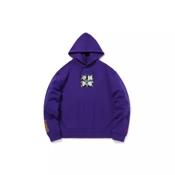 Li Ning Повседневный спортивный свитер с капюшоном Мужские толстовки New-Lakers-Purple AWDQ625-4 XS