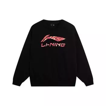 Li Ning Повседневный спортивный свитер с круглым вырезом и длинным рукавом Толстовка мужская YWDT525-2 XXL