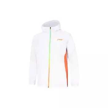 Li Ning Повседневный свободный кардиган с капюшоном Мужская куртка Белая AFDU163-8 L