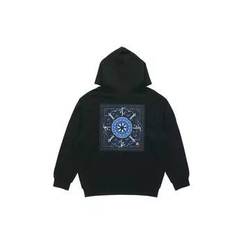 Li Ning Повседневный свободный пуловер с капюшоном Осенние мужские толстовки с капюшоном Черный AWDR215-1