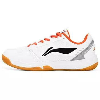 Li-Ning Прочные низкие кроссовки для бадминтона унисекс белые черные AYTT023-3 36