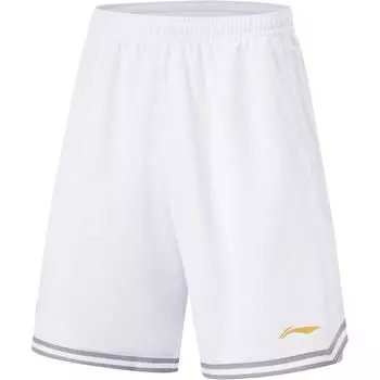 Li Ning Professional Basketball Series CBA Простые удобные дышащие спортивные шорты мужские шорты белые AAPU193-2 XL