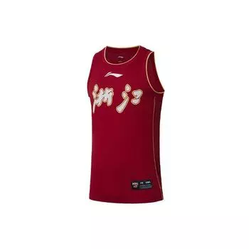 Li-Ning Профессиональная баскетбольная серия CBA Zhejiang Team баскетбольный спортивный жилет мужской топ красный AAYR513-1 5XL