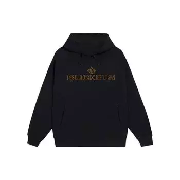Li Ning Professional Basketball Series Logo Letter Loose Hoodie Unisex толстовки с капюшоном черного цвета AWDS641-4 S