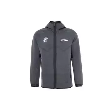 Li Ning Professional Basketball Series Повседневный универсальный удобный спортивный кардиган с капюшоном унисекс толстовки серый AWDSI33-1 M