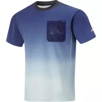 Li-Ning Professional Basketball Series Printed Letter Crew Neck Comfortable Breathable Versatile Short Sleeve T-Shirt Men Tops Blue-Gradient AHSU607-3 2XL