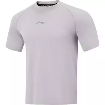 Li-Ning Professional Basketball Series Round Neck Pullover Comfortable Versatile Sports Simple Solid Color Casual Short Sleeve T-Shirt ATSV161-4 L