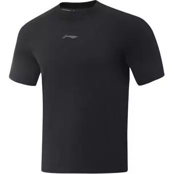 Li-Ning Professional Basketball Series Round Neck Pullover Comfortable Versatile Sports Simple Casual Solid Color Short Sleeve T-Shirt ATSV161-1 M