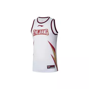 Li Ning Профессиональная баскетбольная серия CBA Командная соревновательная дышащая баскетбольная майка Мужская майка Белая AAYR473-1 L