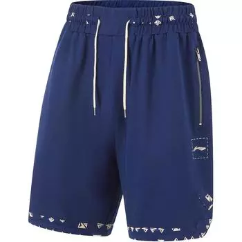 Li-Ning Профессиональная баскетбольная серия Однотонные Удобные Дышащие Свободные Прямые Баскетбольные штаны Мужские низы Темно-синий AKSU933-1 M