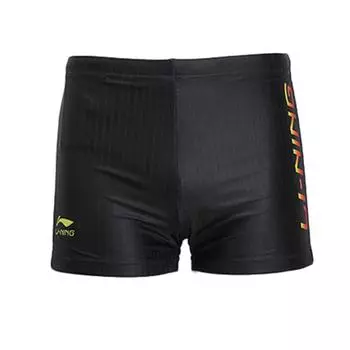 Li Ning Профессиональные плавки квадратного кроя Мужские плавки Черные LSSL075 M