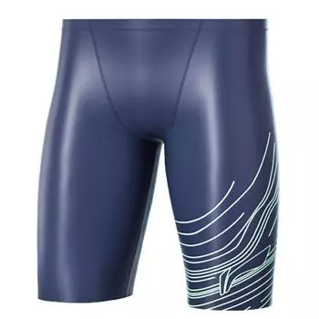 Li-Ning Professional Quick-Dry High-Stretch Swim Trunks Men swimwear Light-Blue L-ASLT091-2 S