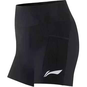 Li Ning Professional Running Series Удобные облегающие спортивные повседневные шорты женские шорты черного цвета AUSV004-5 XS