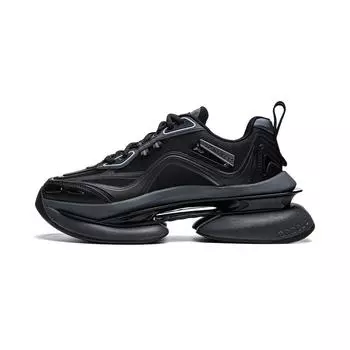 Li Ning Project* Ling Kong Светоотражающие классические низкие кроссовки для повседневной носки женские черные AZGV182-1 36