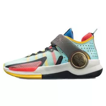 Li-Ning Прорыв 7 Удобные амортизирующие нескользящие износостойкие баскетбольные кроссовки средней высоты мужские баскетбольные кроссовки синие ABPR025-5 44