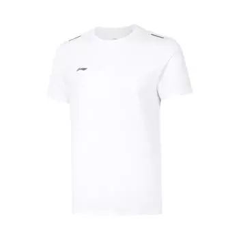 Li-Ning Простая круглая горловина свитер спортивная футболка с коротким рукавом мужские топы белый ATSU551-1 3XL