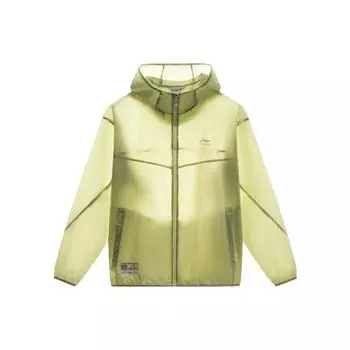Li-Ning Простая куртка с капюшоном и застежкой-молнией, длинные рукава, мужские куртки AFDT163-12 M