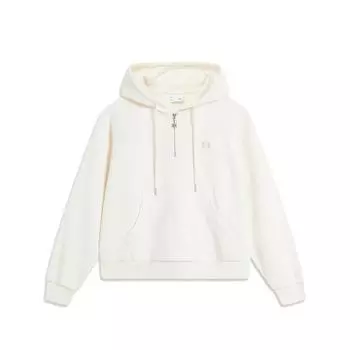 Li-Ning Простая толстовка с капюшоном Женская толстовка Off-White AWDT824-3 L