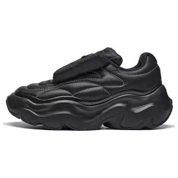 Li Ning Puff Platform Удобная модная нескользящая прочная повседневная обувь с низким верхом Женская повседневная обувь черного цвета AZGT072-3 37