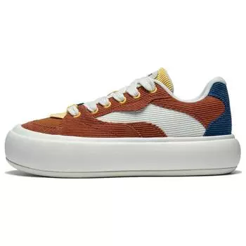 Li Ning Puff Platform универсальные удобные нескользящие износостойкие низкие повседневные туфли женские кроссовки коричневые синие AZGT092-1 36