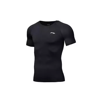 Li-Ning Пуловер с длинным рукавом, однотонная компрессионная футболка для фитнеса, мужские топы, серый AUDM155-3 M