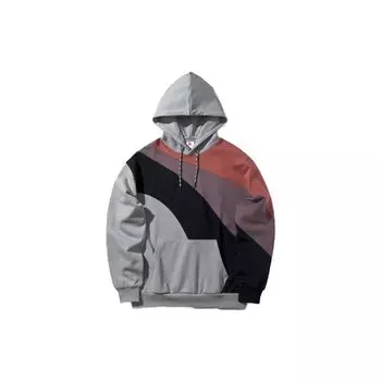 Li Ning пуловер с капюшоном Неделя моды унисекс толстовки снежно-серый AWDP733-1 S