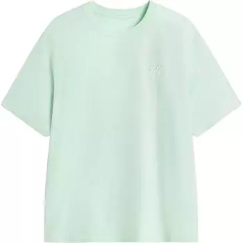 Li Ning Пуловер с круглым вырезом Свободный Принт букв Повседневный Спортивный Простой Футболка с коротким рукавом Мужские топы AHSV699-2 XL