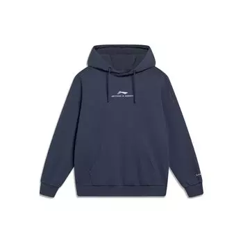 Li-Ning Пуловер с логотипом серии Sports Fashion Series, топы унисекс, чернильно-серый цвет, AWDT597-2 XXL