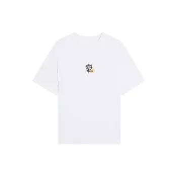 Li-Ning Чистая цветная футболка с круглым вырезом и короткими рукавами с буквенным принтом, мужские топы, белые AHSS757-6 XXXL