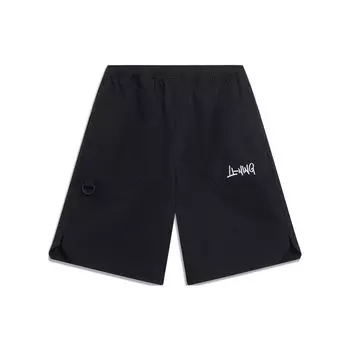 Li-Ning Свободный спортивный костюм Pure Color Мужская спортивная одежда Черный AKST595-1 L