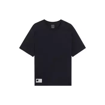 Li-Ning Чистый цвет с круглым вырезом, повседневная футболка с коротким рукавом, мужские топы, черный AHSS339-2 XS