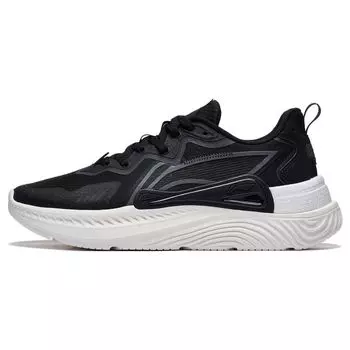 Li Ning Qing You Ткань Синтетическая Кожа Нескользящие Износостойкие Низкие Спортивные Повседневные Туфли Мужские Кроссовки Черные AGLT057-3 39