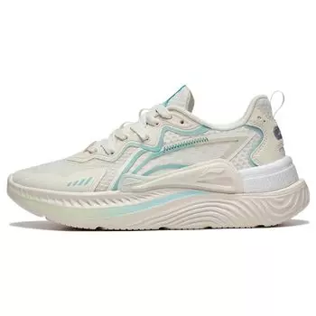 Li Ning Qing You Ткань Синтетическая Кожа Нескользящая Износостойкая Низкая Спортивная Повседневная Обувь Женские Кроссовки Светло-Голубые AGLT058-1 36