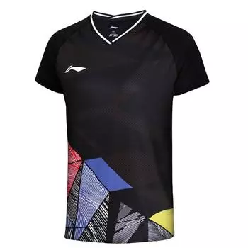 Li-Ning Quick-Dry Breathable Competition Training T-Shirt Women Tops Black AAYR374-3 S